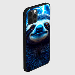 Чехол для iPhone 12 Pro Max Ленивец в разрядах молний, цвет: 3D-черный — фото 2
