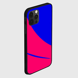 Чехол для iPhone 12 Pro Max Сочный синий с розовым двуцветный, цвет: 3D-черный — фото 2