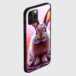 Чехол для iPhone 12 Pro Max Зайчик в розовом, цвет: 3D-черный — фото 2