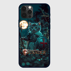 Чехол для iPhone 12 Pro Max Stronghold Crusader котенок рыцарь, цвет: 3D-черный