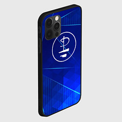 Чехол для iPhone 12 Pro Max Pink Floyd blue poly, цвет: 3D-черный — фото 2