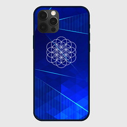 Чехол для iPhone 12 Pro Max Coldplay blue poly, цвет: 3D-черный