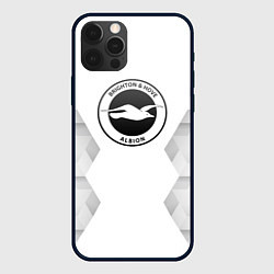 Чехол для iPhone 12 Pro Max Brighton white poly, цвет: 3D-черный