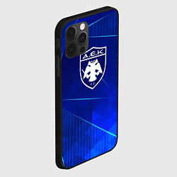 Чехол для iPhone 12 Pro Max AEK Athens blue poly, цвет: 3D-черный — фото 2