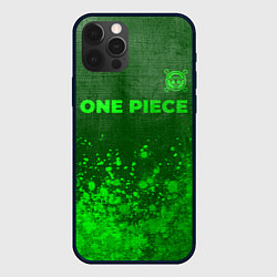 Чехол для iPhone 12 Pro Max One Piece - green gradient посередине, цвет: 3D-черный