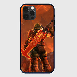 Чехол для iPhone 12 Pro Max Палач рока и башня Doom, цвет: 3D-черный