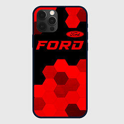 Чехол iPhone 12 Pro Max Ford - red gradient посередине