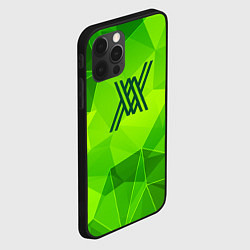 Чехол для iPhone 12 Pro Max Darling in the FranXX green poly, цвет: 3D-черный — фото 2