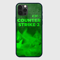 Чехол для iPhone 12 Pro Max Counter Strike 2 - green gradient посередине, цвет: 3D-черный