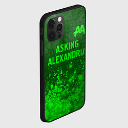 Чехол для iPhone 12 Pro Max Asking Alexandria - green gradient посередине, цвет: 3D-черный — фото 2