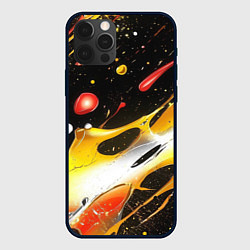 Чехол для iPhone 12 Pro Max Текстура краска, цвет: 3D-черный