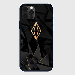 Чехол для iPhone 12 Pro Max The Sims golden poly, цвет: 3D-черный