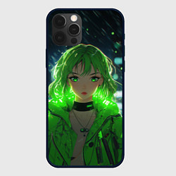 Чехол iPhone 12 Pro Max Аниме девушка с зелеными волосами