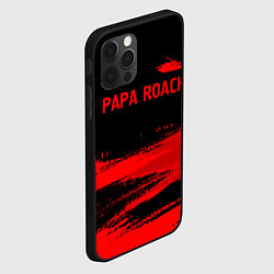 Чехол для iPhone 12 Pro Max Papa Roach - red gradient посередине, цвет: 3D-черный — фото 2