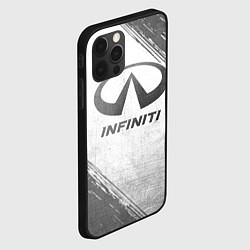Чехол для iPhone 12 Pro Max Infiniti - white gradient, цвет: 3D-черный — фото 2