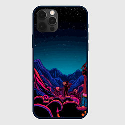 Чехол для iPhone 12 Pro Max Psychedelic music art, цвет: 3D-черный