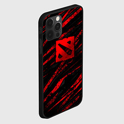 Чехол для iPhone 12 Pro Max Dota 2 - красные потертости, цвет: 3D-черный — фото 2