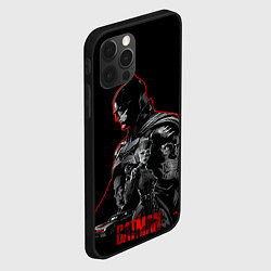 Чехол для iPhone 12 Pro Max Бэтмен и враги в ночи, цвет: 3D-черный — фото 2