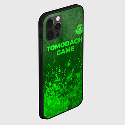 Чехол для iPhone 12 Pro Max Tomodachi Game - green gradient посередине, цвет: 3D-черный — фото 2