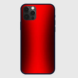 Чехол для iPhone 12 Pro Max Чёрно-красный градиент по центру, цвет: 3D-черный