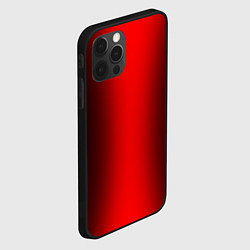 Чехол для iPhone 12 Pro Max Чёрно-красный градиент по центру, цвет: 3D-черный — фото 2