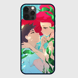 Чехол для iPhone 12 Pro Max Парень и русалочка, цвет: 3D-черный