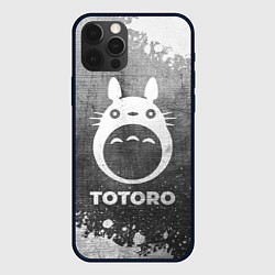 Чехол для iPhone 12 Pro Max Totoro - grey gradient, цвет: 3D-черный