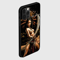 Чехол для iPhone 12 Pro Max Все дуреют с этих ятаганов, цвет: 3D-черный — фото 2