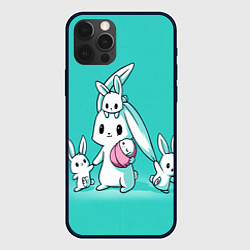 Чехол для iPhone 12 Pro Max Кролик мама, цвет: 3D-черный