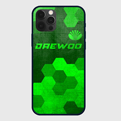 Чехол для iPhone 12 Pro Max Daewoo - green gradient посередине, цвет: 3D-черный