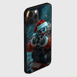 Чехол для iPhone 12 Pro Max Санта Джокер, цвет: 3D-черный — фото 2