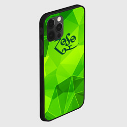 Чехол для iPhone 12 Pro Max Led Zeppelin green poly, цвет: 3D-черный — фото 2