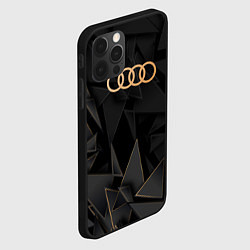Чехол для iPhone 12 Pro Max Audi golden poly, цвет: 3D-черный — фото 2