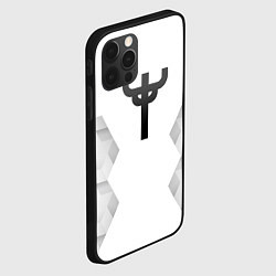 Чехол для iPhone 12 Pro Max Judas Priest white poly, цвет: 3D-черный — фото 2