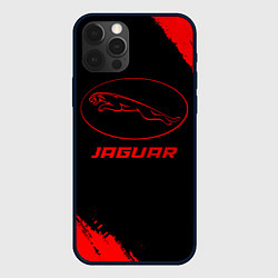 Чехол для iPhone 12 Pro Max Jaguar - red gradient, цвет: 3D-черный