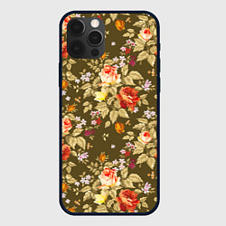 Чехол для iPhone 12 Pro Max Розы садовые и цветы полевые, цвет: 3D-черный