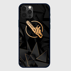 Чехол для iPhone 12 Pro Max Chainsaw Man golden poly, цвет: 3D-черный