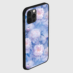 Чехол для iPhone 12 Pro Max Цветы в туманности, цвет: 3D-черный — фото 2