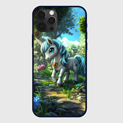 Чехол для iPhone 12 Pro Max Единорожка в дневном лесу, цвет: 3D-черный