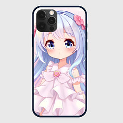 Чехол для iPhone 12 Pro Max Аниме в стиле каваи, цвет: 3D-черный