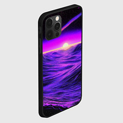 Чехол для iPhone 12 Pro Max Космический пейзаж и комета, цвет: 3D-черный — фото 2