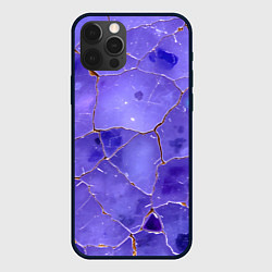 Чехол для iPhone 12 Pro Max Срез аметиста, цвет: 3D-черный