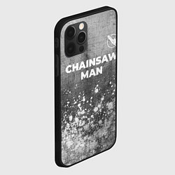 Чехол для iPhone 12 Pro Max Chainsaw Man - grey gradient посередине, цвет: 3D-черный — фото 2