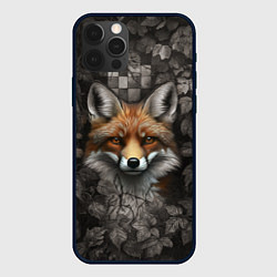 Чехол для iPhone 12 Pro Max Внимательный лис, цвет: 3D-черный