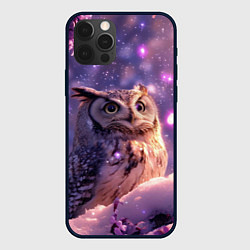 Чехол для iPhone 12 Pro Max Большая мудрая сова, цвет: 3D-черный