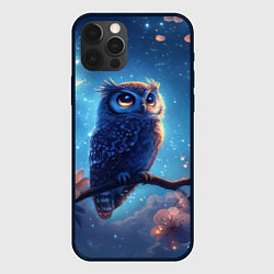 Чехол для iPhone 12 Pro Max Сова на фоне ночного неба, цвет: 3D-черный