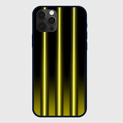 Чехол для iPhone 12 Pro Max Neon yellow, цвет: 3D-черный