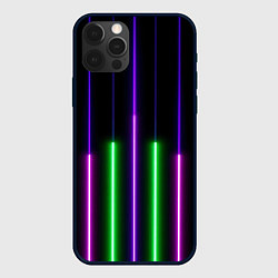 Чехол для iPhone 12 Pro Max Color Purple green pink, цвет: 3D-черный