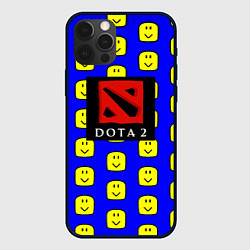 Чехол для iPhone 12 Pro Max Dota smile pattern, цвет: 3D-черный