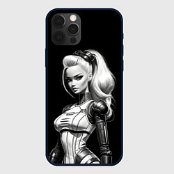 Чехол для iPhone 12 Pro Max Барби - киберпанк нейроарт, цвет: 3D-черный